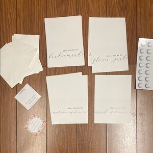 Bridesmaid, MOH and Flower Girl Proposal Cards